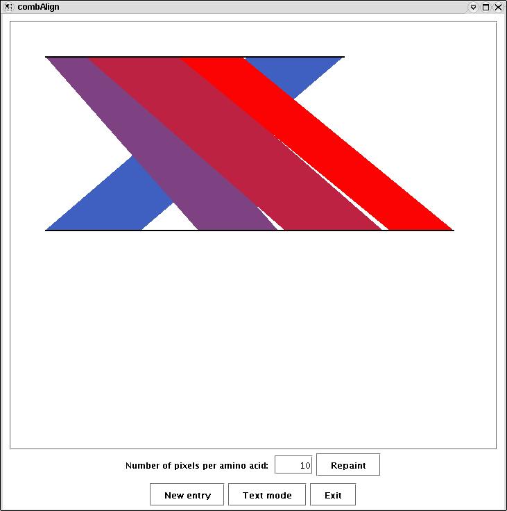 screenshot showing 
combAlign graphical results